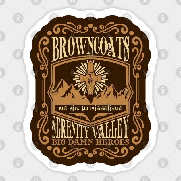 Unofficial Firefly Serenity Browncoats Sticker by DrPeper